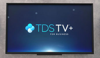 TV screen with TDS TV+ for business logo.