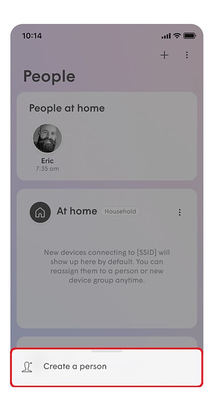 Create a person popup on bottom of screen with red outline