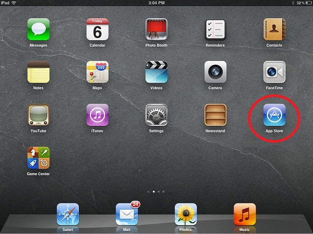 iPad or iPhone Home Screen